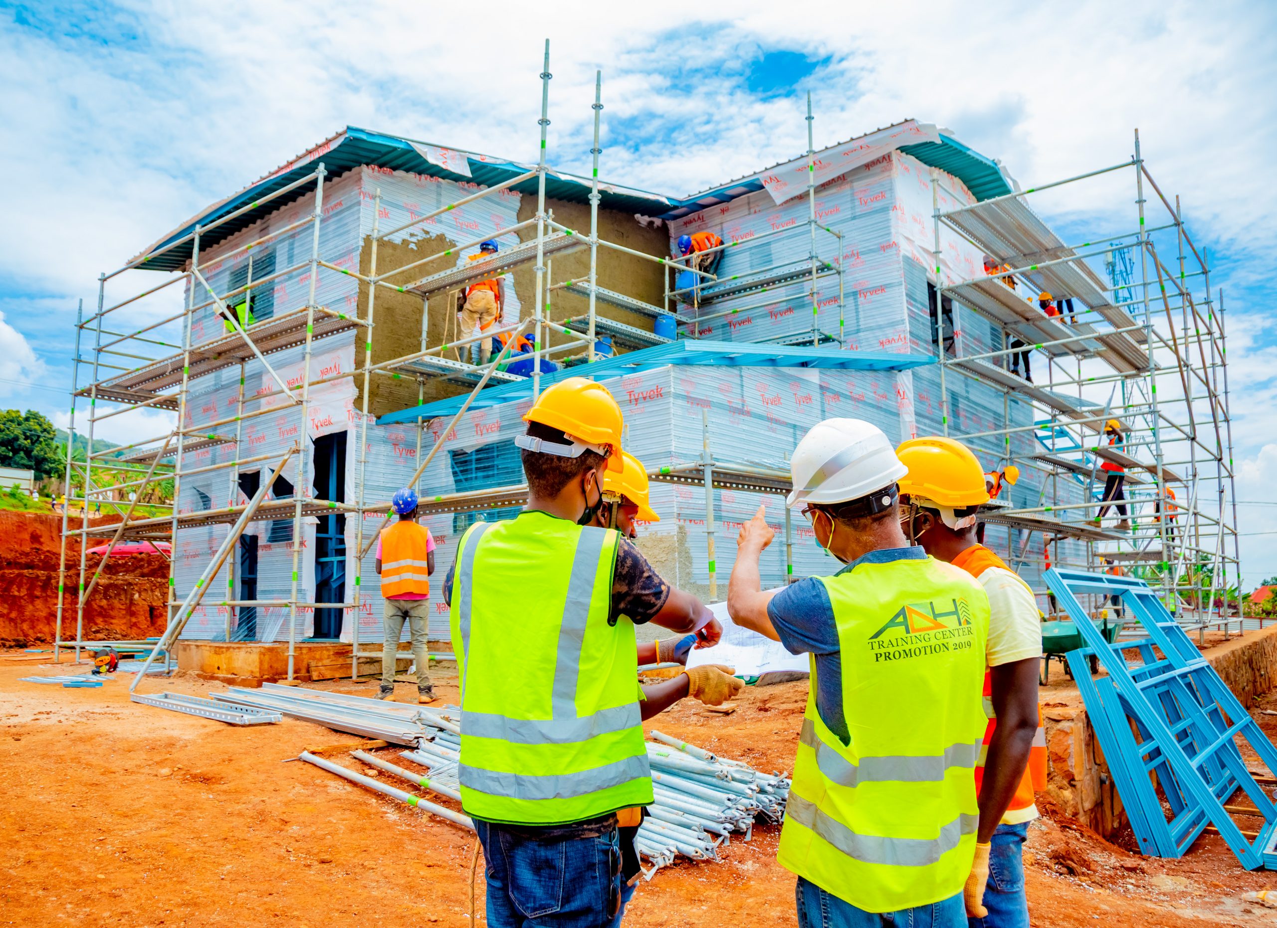 An ADHI construction site in Bwiza in Kigali, Rwanda