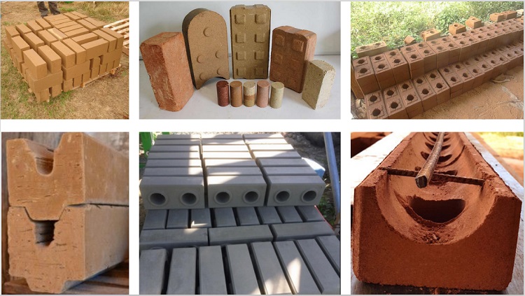 Different format of bricks produced by Groupe Filatex