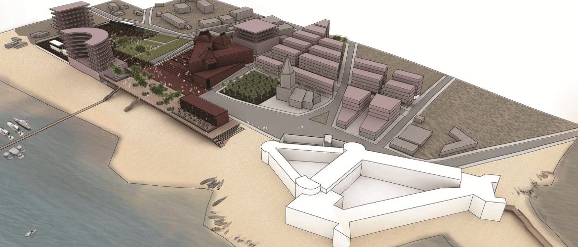 Concept drawing for proposed Ghana National Museum on Slavery and Freedom (gnmosaf.com)