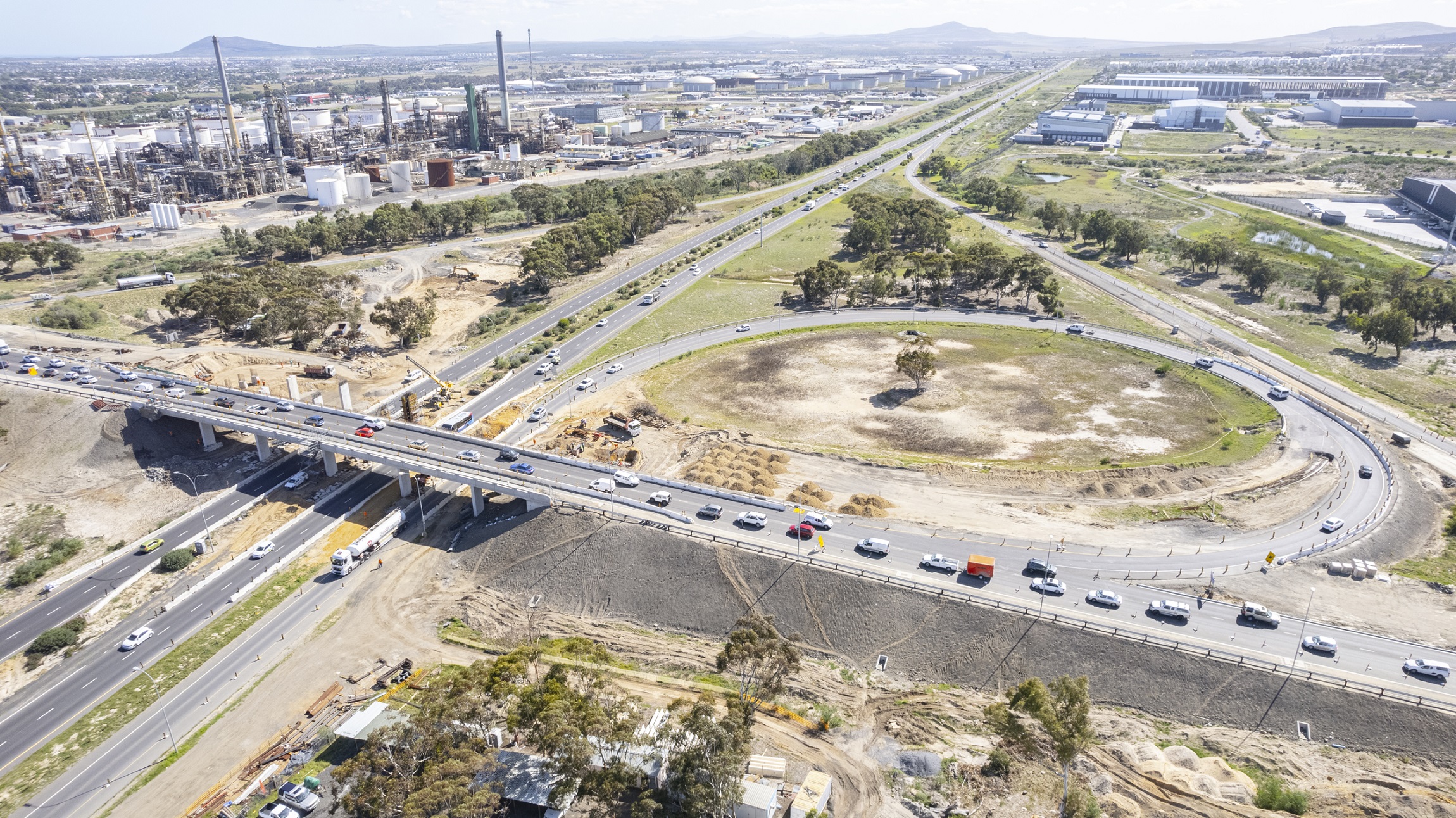 Aerial view of the interchange.