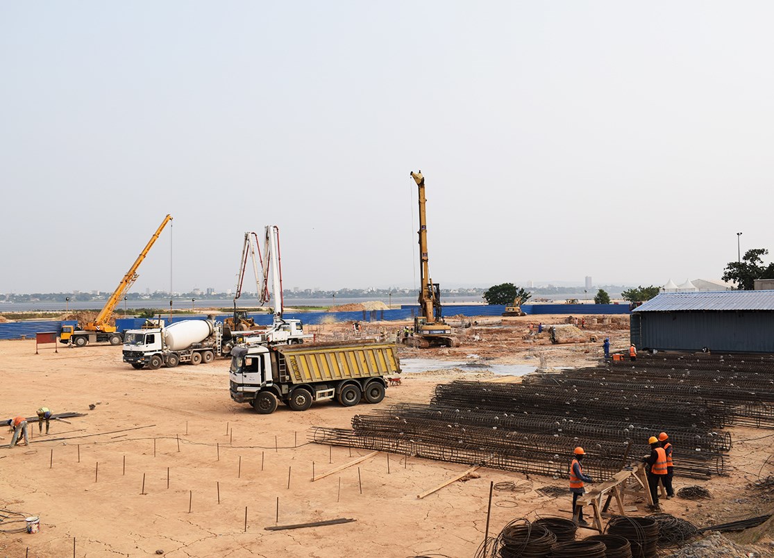 Ongoing construction works at the site of the Kempinski Hotel Brazzaville in the Republic of the Congo (MPTP Contractors | mbtpsa.com)