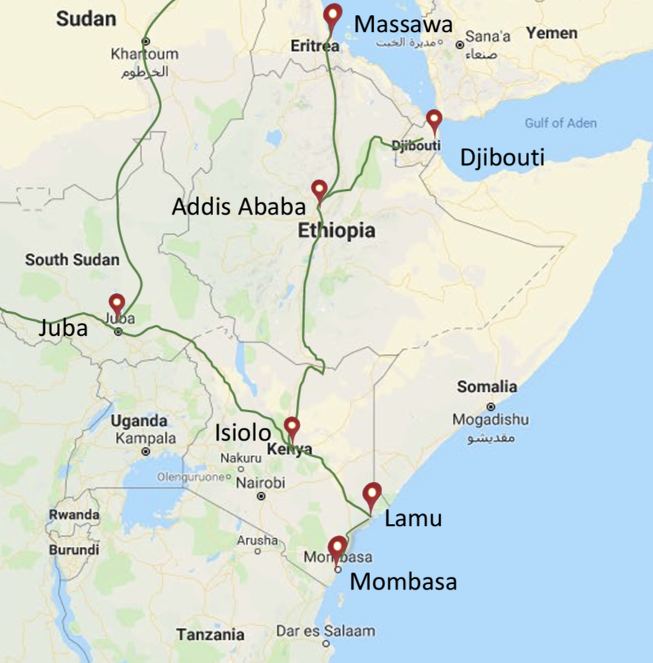 Lapsset corridor project map