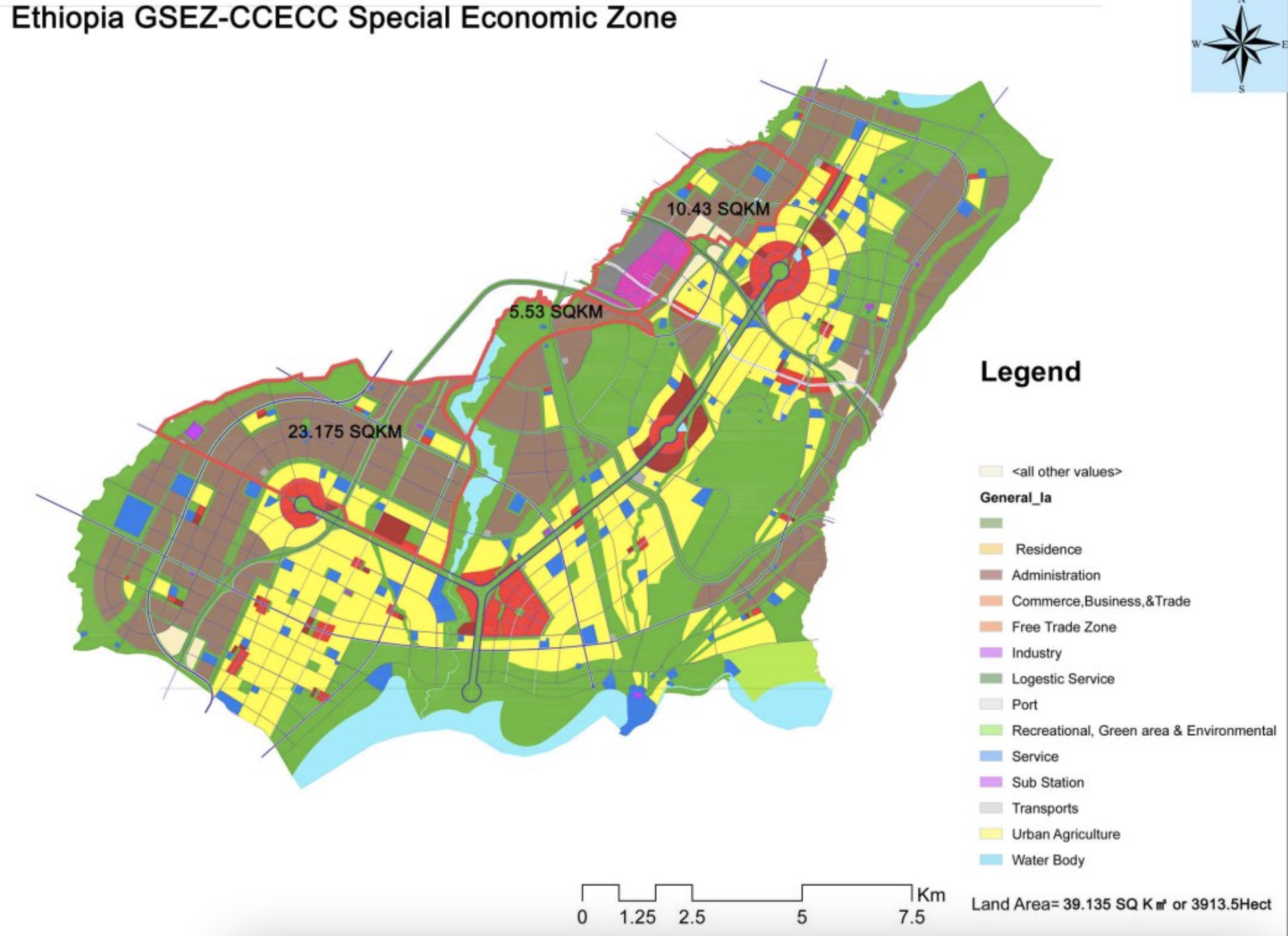 Gada Special Economic Zone map