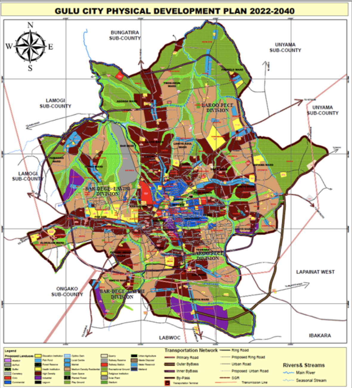 Gulu city physical development plan