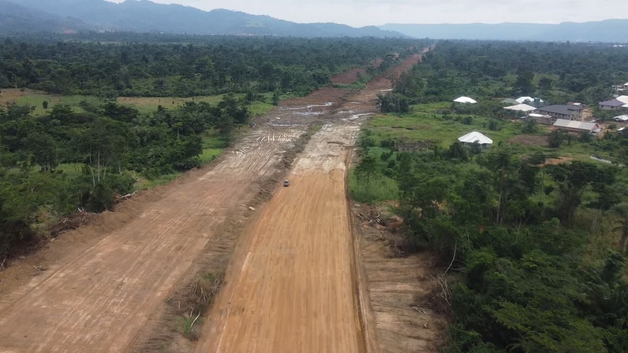 Clearing of the road alignment for the Accra-Kumasi by-passes