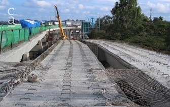 Construction of entry ramp after Bunyala roundabout (@NBOExpresswayKE Twitter Handle)
